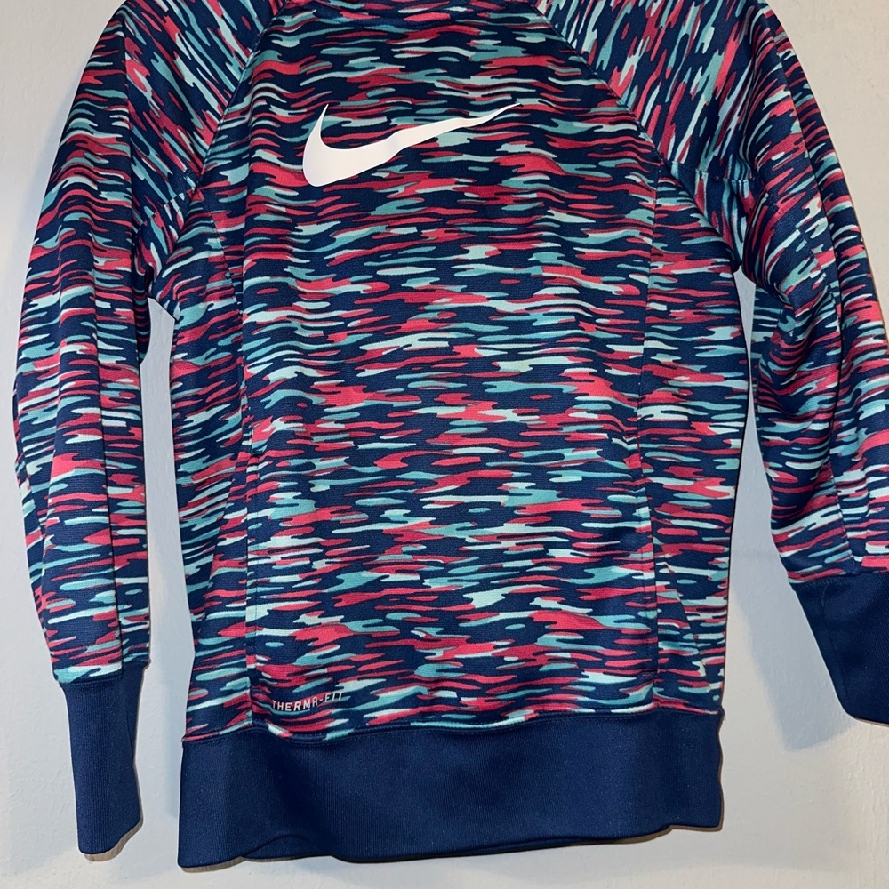 Nike kids Blue and Pink Patterned Crewneck Sweater